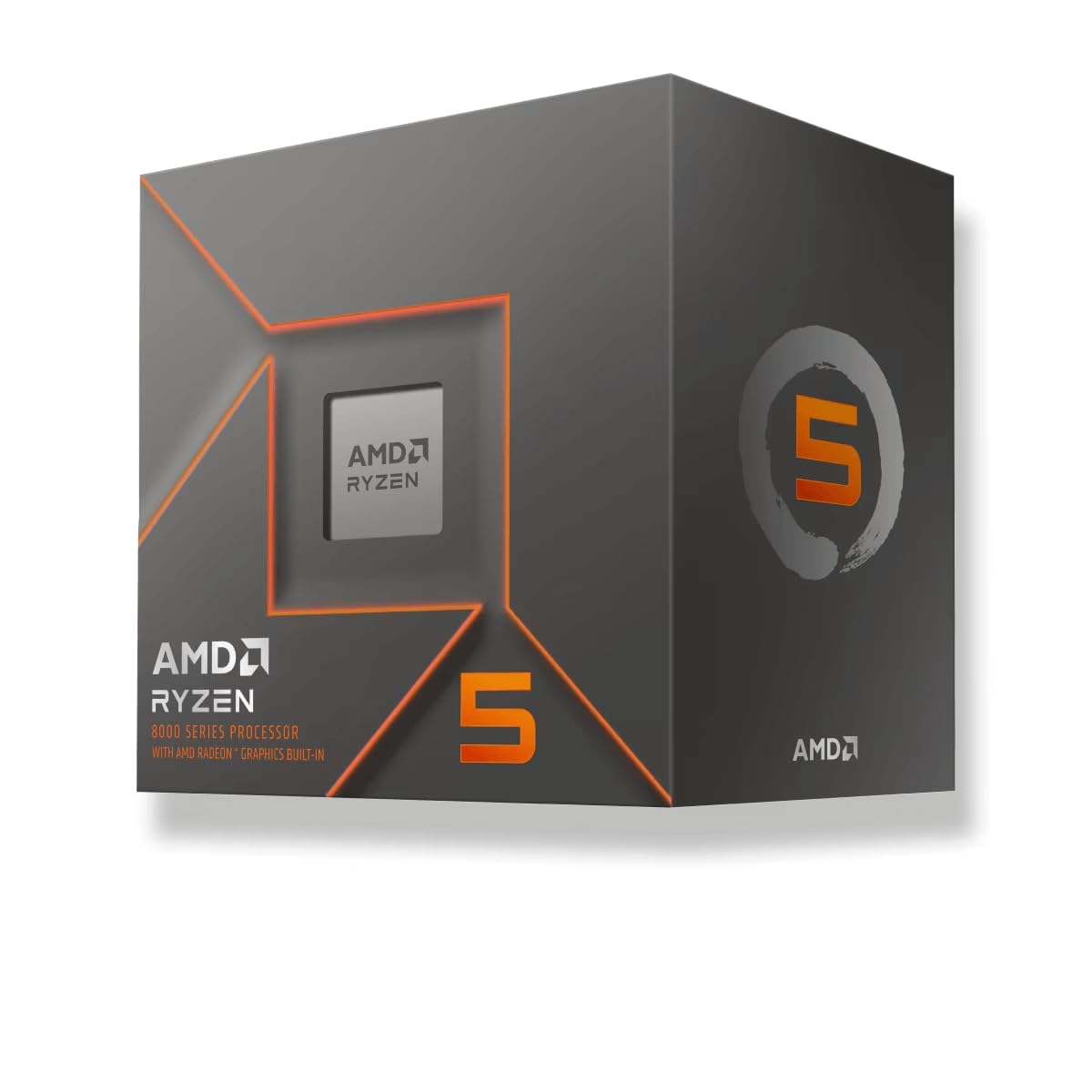Processore AMD Ryzen 5 8500G (scheda grafica integrata Radeon, 6 Cores/12 Threads, 65W TDP, AM5 Socket, 22MB Cache , up to 5 GHz max boost frequency, wraith stealth cooler)