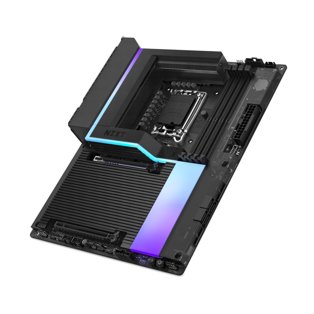 NZXT N9 Z890 - Scheda Madre Gaming Intel Z890 LGA 1851 ATX per Core Ultra (Serie 2) - 20+1+1, DDR5, 5x M.2, PCIe 5.0, Wi-Fi 7, 5GbE, Thunderbolt 4 - RGB, Copertura in Metallo Completo - Nero