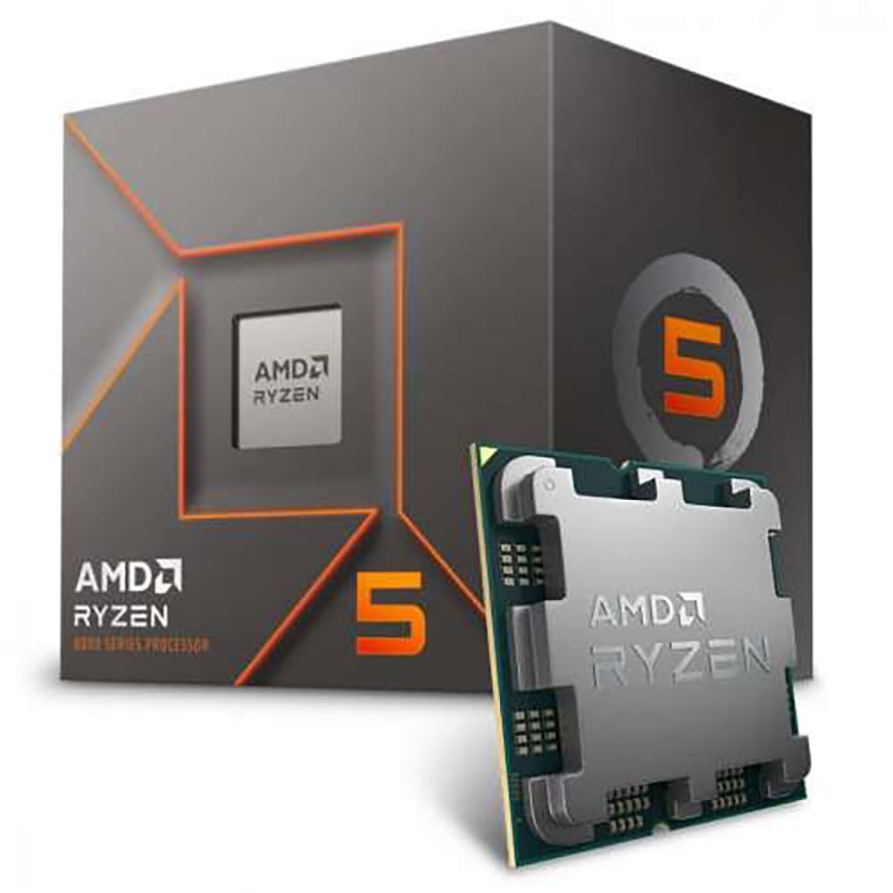 Processore AMD Ryzen 5 8400F (6 Core/12 threads, 65W DTP, AM5 Socket, 22MB Cache,Boost di Frequenza fino a 4.7GHz max, con dissipatore ad aria 