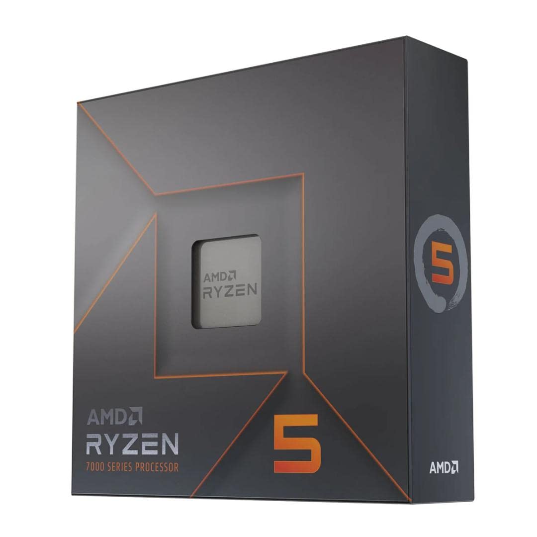 Processore AMD Ryzen 5 7600X (scheda grafica integrata Radeon, 6 cores/12 threads, 105W TDP,AM5 socket, 38MB cache, Boost di Frequenza fino a 5.3 GHz max, senza ventole)