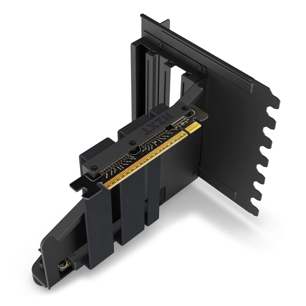 NZXT Vertical GPU Mounting Kit - AB-RH175-B1 - Cavo Riser PCIe 4.0x16 da 175 mm - Supporto GPU - Robusta Staffa in Acciaio - Nero
