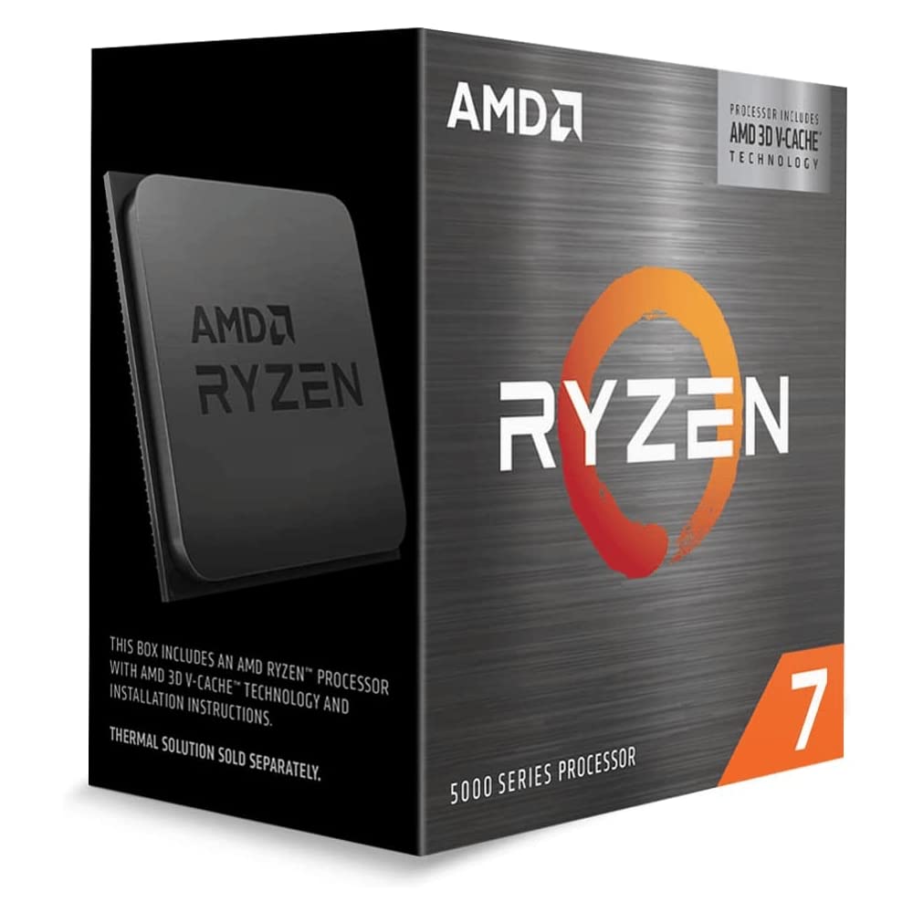 Processore AMD Ryzen 7 5800X3D (8 cores/16 threads, AM4 Socket, 105W DTP, 100 MB Cache, Boost di Frequenza fino a 4.5 GHz max, senza ventole)