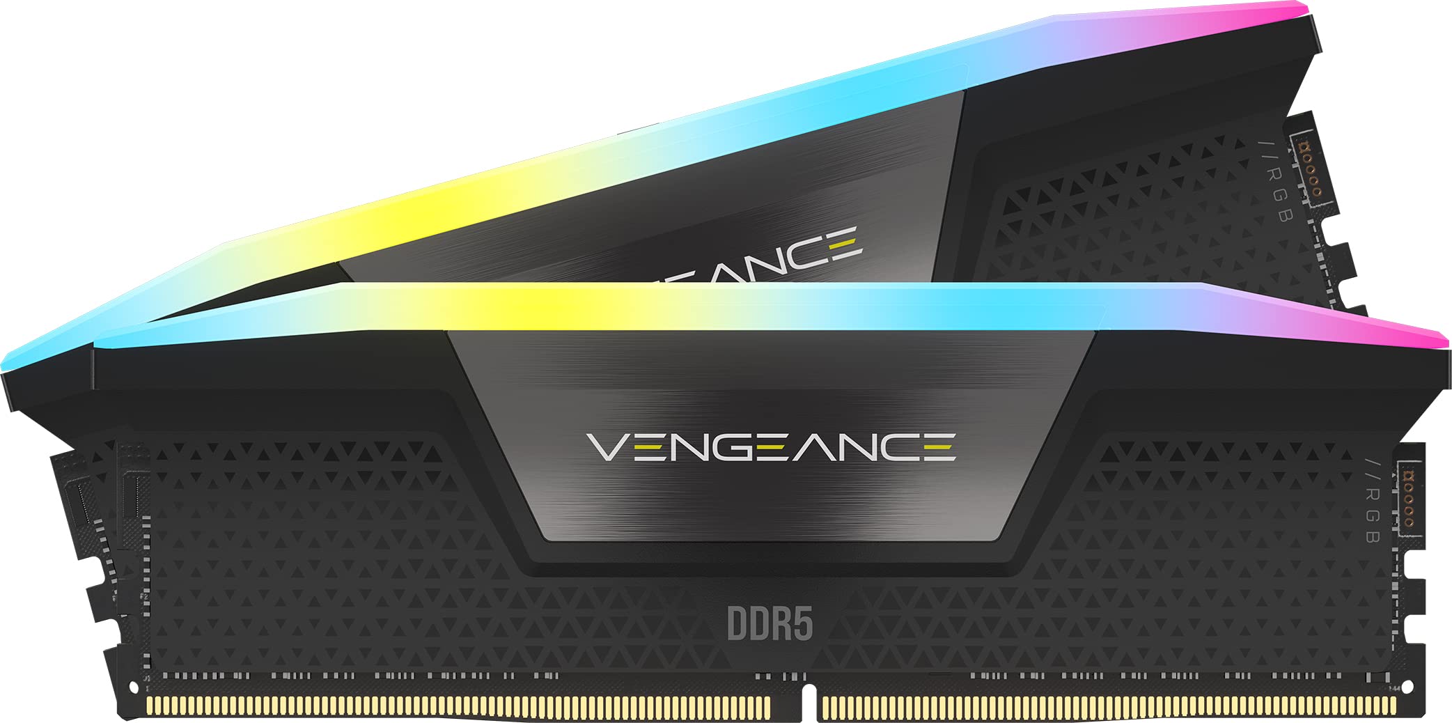 CORSAIR VENGEANCE RGB DDR5 RAM 32GB (2x16GB) 6000MHz CL36 Intel XMP Compatibile iCUE Memoria per Computer - Nero (CMH32GX5M2E6000C36)