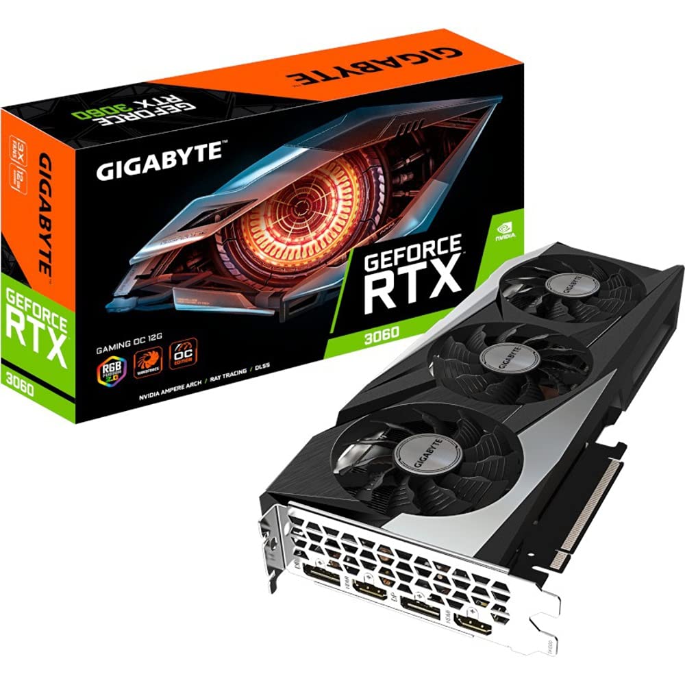 Gigabyte NVIDIA GeForce RTX 3060 GAMING OC V2 Scheda grafica - 12GB GDDR6, 192-bit, PCI-E 4.0, 1837MHz Core Clock, RGB, 2x DP 1.4, 2 x HDMI 2.1, NVIDIA Ampere - GV-N3060GAMING OC-8GD