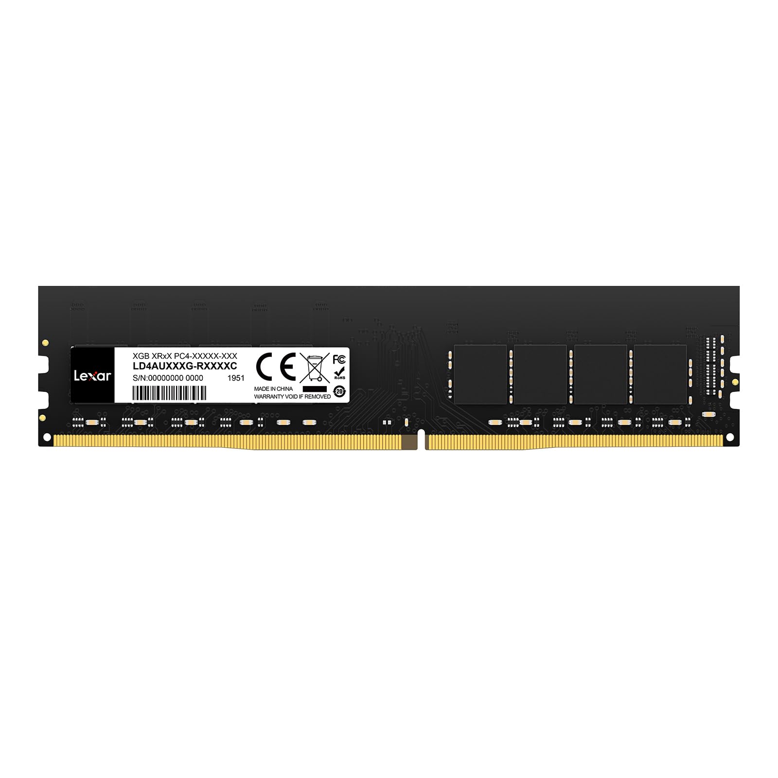 Lexar UDIMM RAM DDR4 16GB 3200 MHz, U-DIMM PC Memoria, DRAM 288-Pin RAM, Memoria Desktop, Memoria per Computer ad alte Prestazioni, Aggiornamento del Modulo RAM