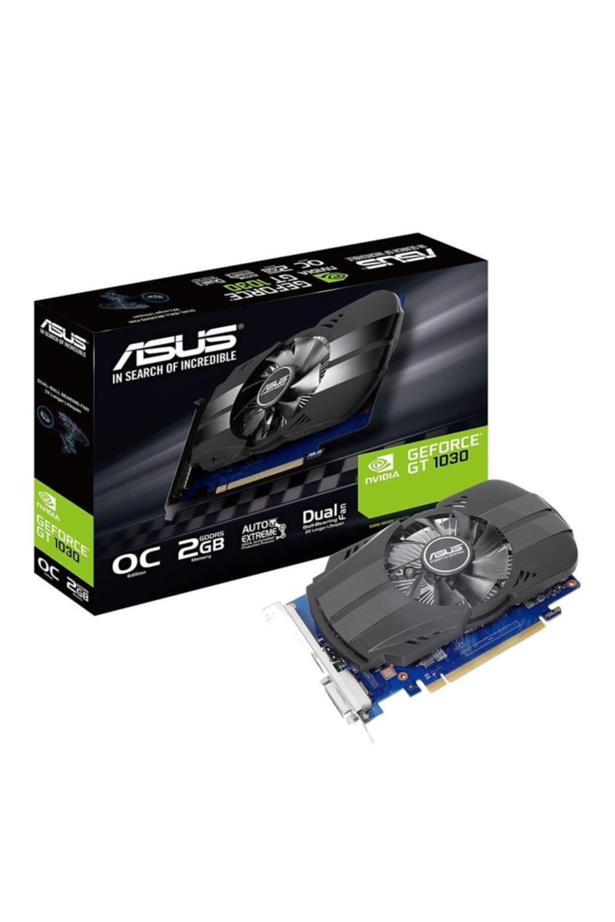 ASUS Phoenix GeForce GT 1030 OC Edition 2 GB GDDR5, Scheda Video Gaming e Multimediale per HTPC, Home Entertainment e Gaming HD