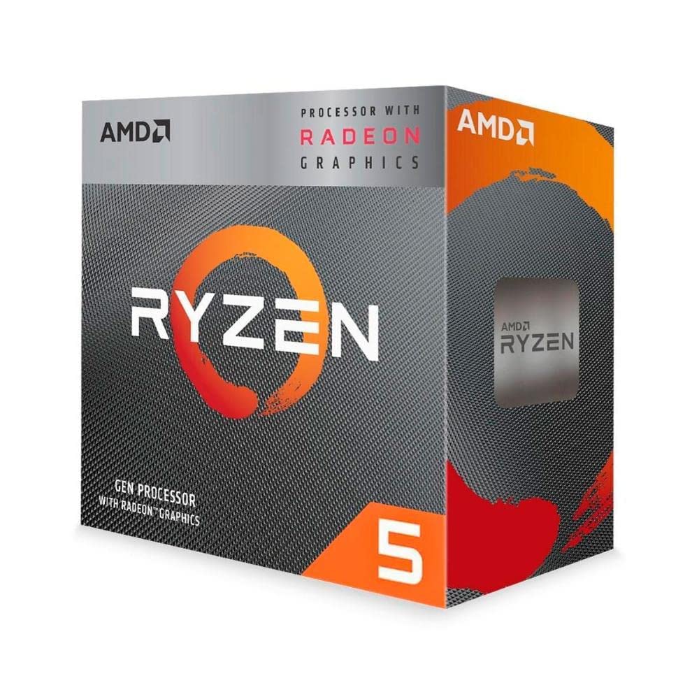 Processore AMD Ryzen 5 4600G (scheda grafica integrata Radeon, 6 cores/12 threads ,65W TDP, 11 MB cache, Boost di Frequenza fino a 4.2 GHz max, dissipatore ad aria 