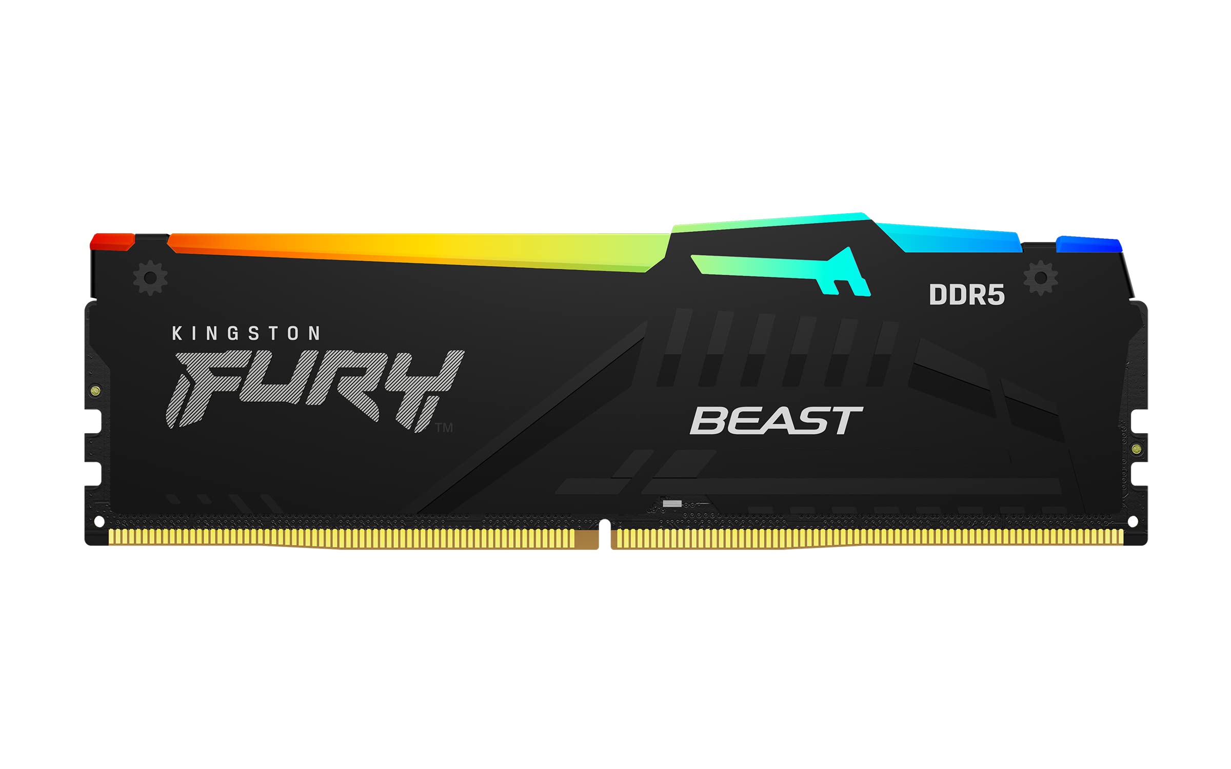 Kingston FURY Beast Nero RGB 16GB 5600MT/s DDR5 CL40 DIMM Memoria Gaming per Computer Fissi Modulo Singolo Intel XMP - KF556C40BBA-16