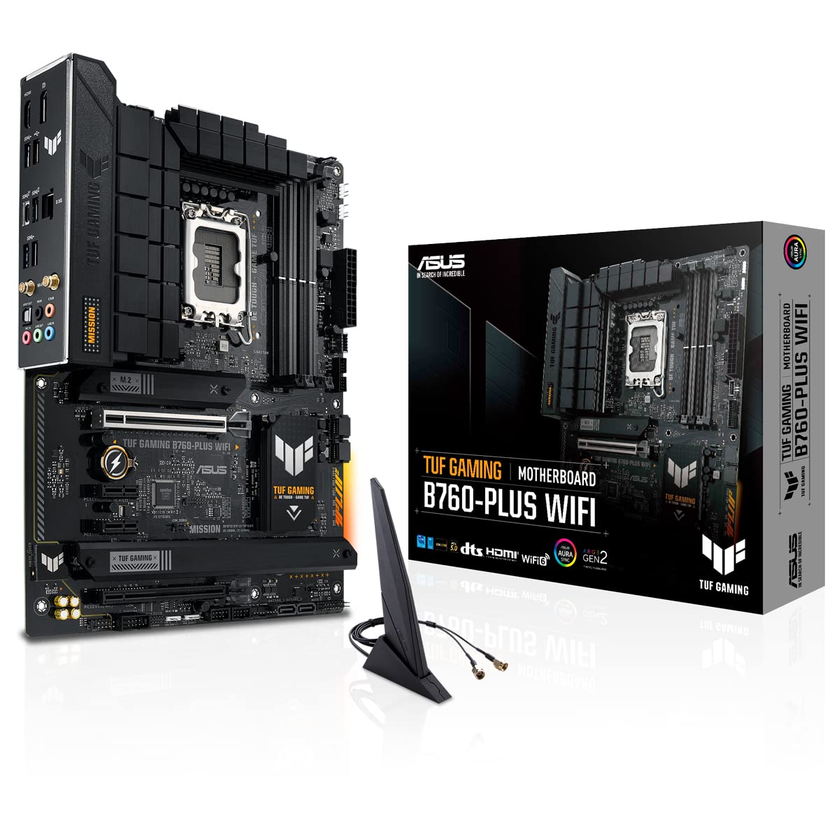 ASUS TUF Gaming B760-PLUS WiFi Scheda Madre Intel B760, LGA 1700, ATX, DDR5, PCIe 5.0, 3 Slot M.2, WiFi 6E, USB 3.2 Gen 2, Type-C, Nero