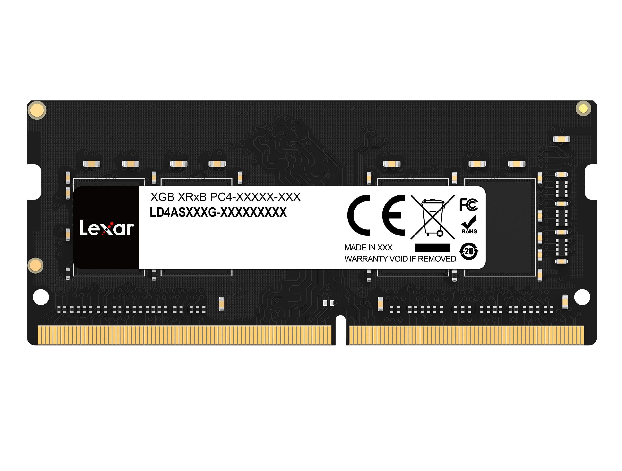 Lexar Memoria per Laptop DDR4-3200Mbps SODIMM, 8GB, 260 PIN, prestazioni ad alta velocità, Semplice Multitasking