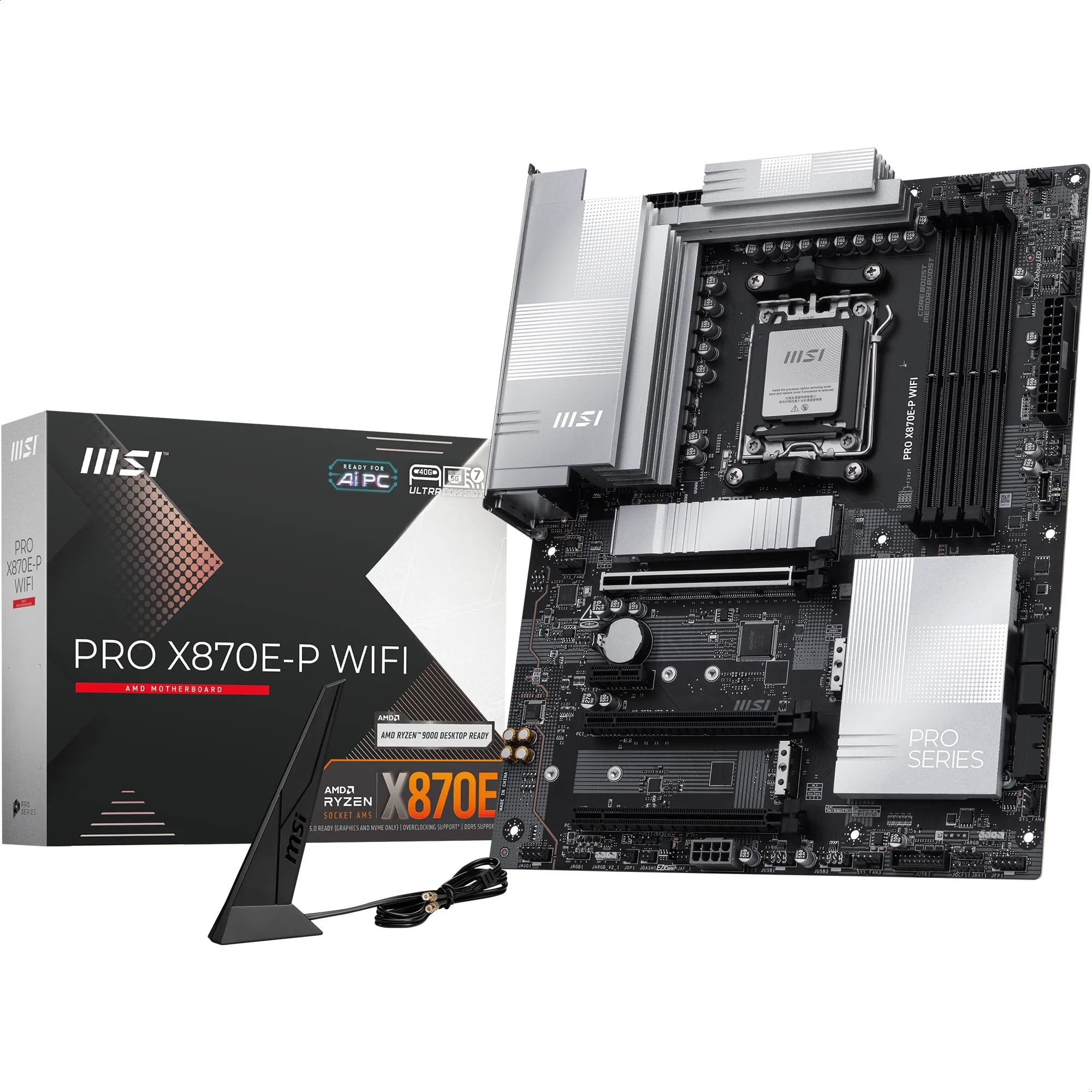MSI PRO X870E-P WIFI - Motherboard - ATX - Socket AM5 - AMD X870E Chipsatz - 5 Gigabit Ethernet, Wi-Fi 7, Bluetooth - Onboard-Grafik (CPU erforderlich)