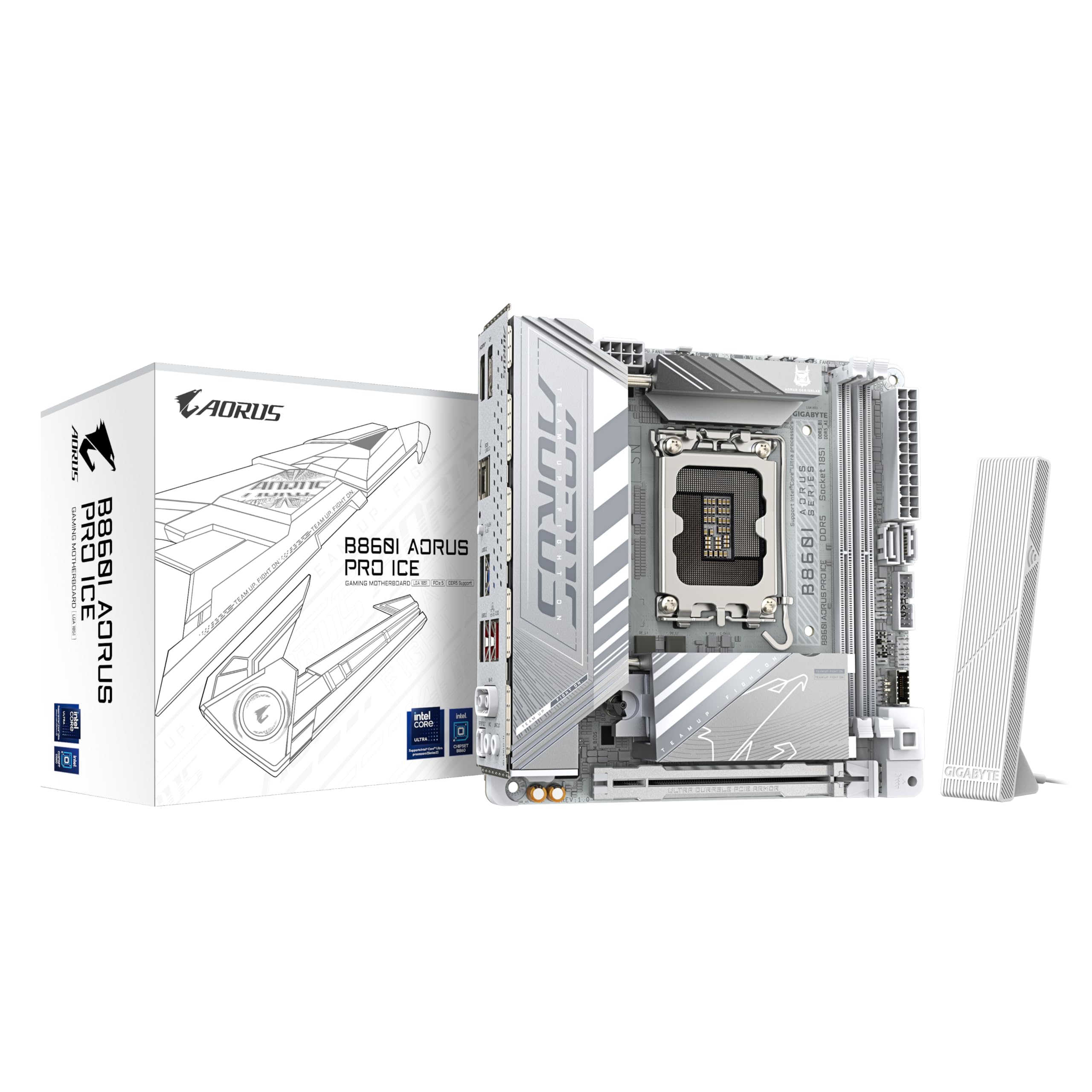 GIGABYTE B860I AORUS PRO ICE Scheda madre - CPU Intel Core Ultra, VRM a 8+1+2+1 fasi, fino a 9200MHz DDR5, 1xPCIe 5.0 + 1xPCIe 4.0 M.2, LAN 2,5 GbE, WIFI 7, Thunderbolt 4