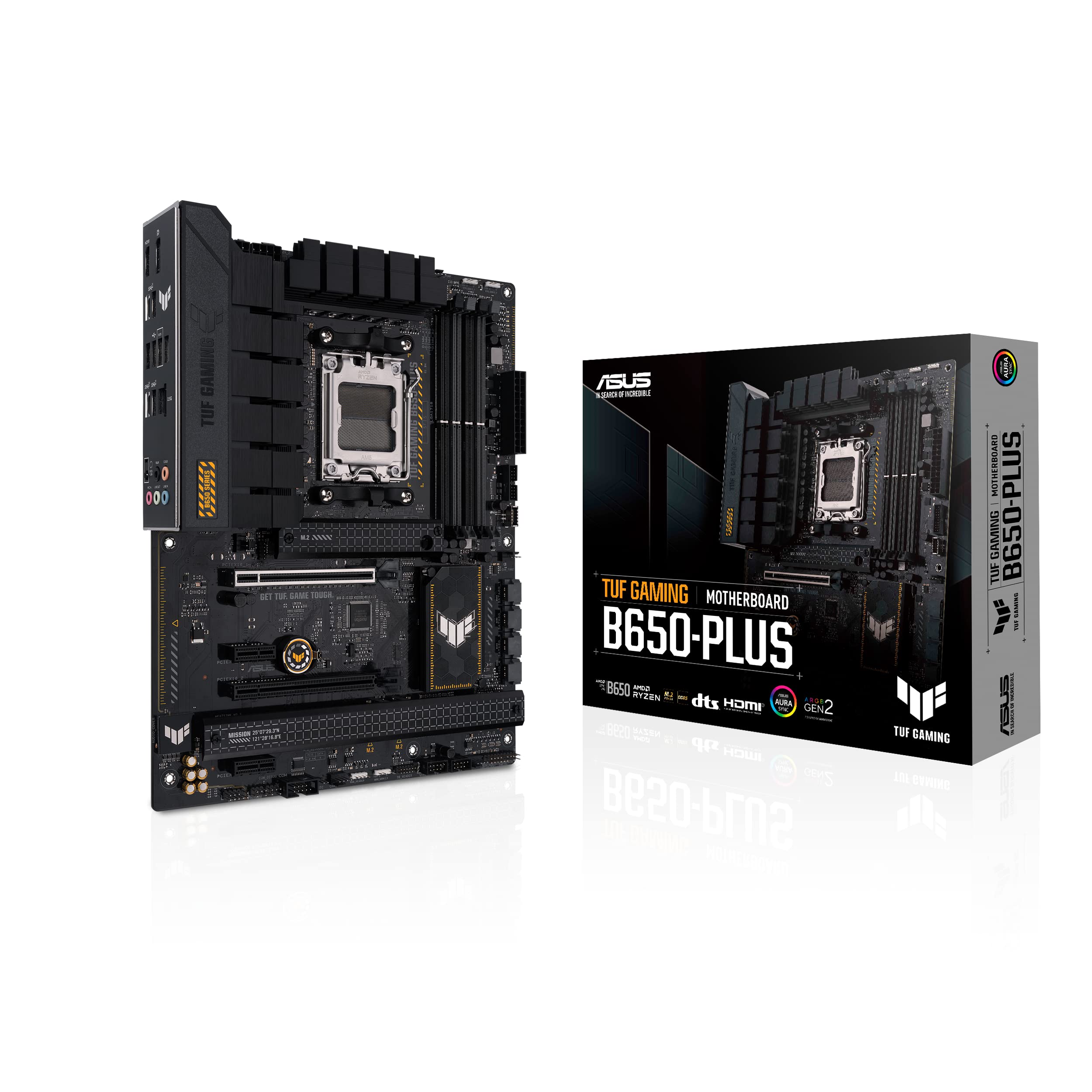 ASUS TUF GAMING B650-PLUS Scheda Madre Gaming ATX, AM5, Ryzen 9000/8000/7000, AMD B650, DDR5, 4xPCI 4.0, 2.5Gb Lan, 3xM.2, 4xSATA 6GB/s, Aura Sync RGB, Nero