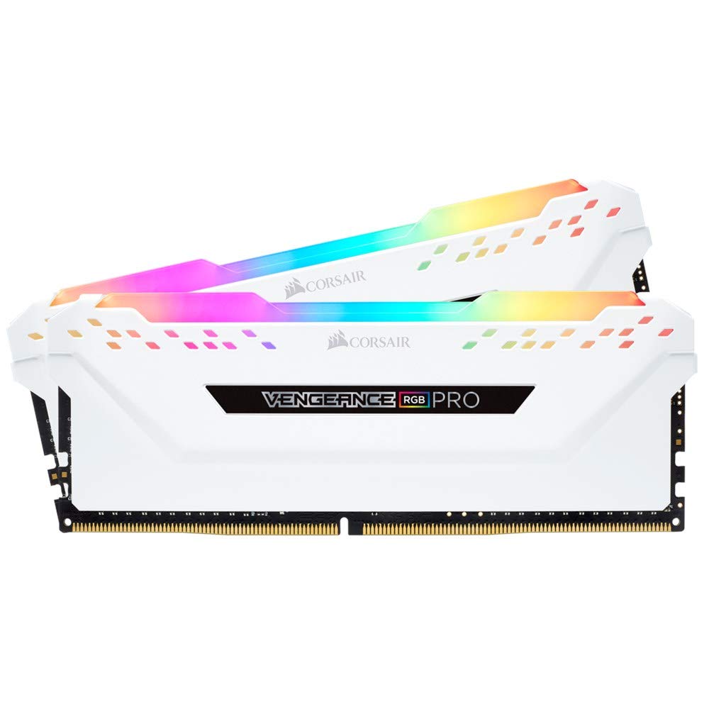 Corsair Vengeance RGB PRO Kit di Memoria Illuminato RGB LED Entusiasta 16 GB (2x8 GB), DDR4 3000 MHz,C15 XMP 2.0, Bianco