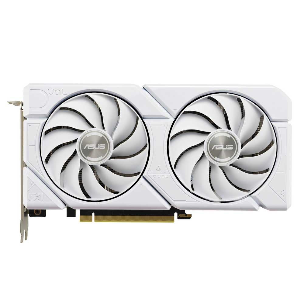 ASUS DUAL NVIDIA GeForce RTX 4060 EVO OC Edition, Scheda Grafica da 8 GB GDDR6 128-bit, PCIe 4.0, 1 HDMI 2.1, 3 DisplayPort 1.4, Ventole Axial-tech, GPU Tweak III, Bianca, DUAL-RTX4060-O8G-EVO-WHITE