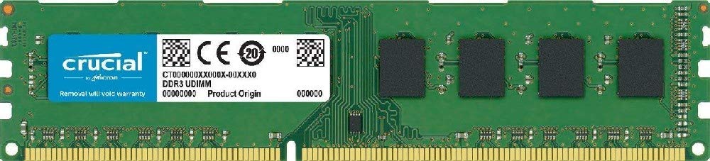 Crucial RAM CT51264BD160B 4GB DDR3 1600 MHz CL11 Memoria Desktop Verde
