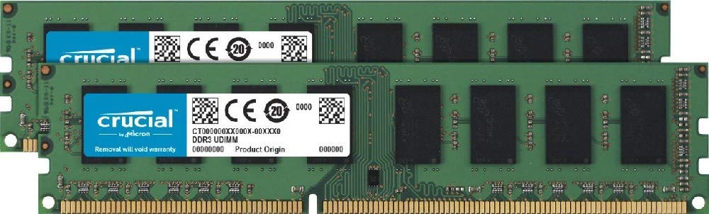 Crucial CT2K51264BD160BJ Kit Memoria da 8 GB (4 GBx2) (DDR3L, 1600 MT/s, PC3L-12800, Single Rank, DIMM, 240-Pin)
