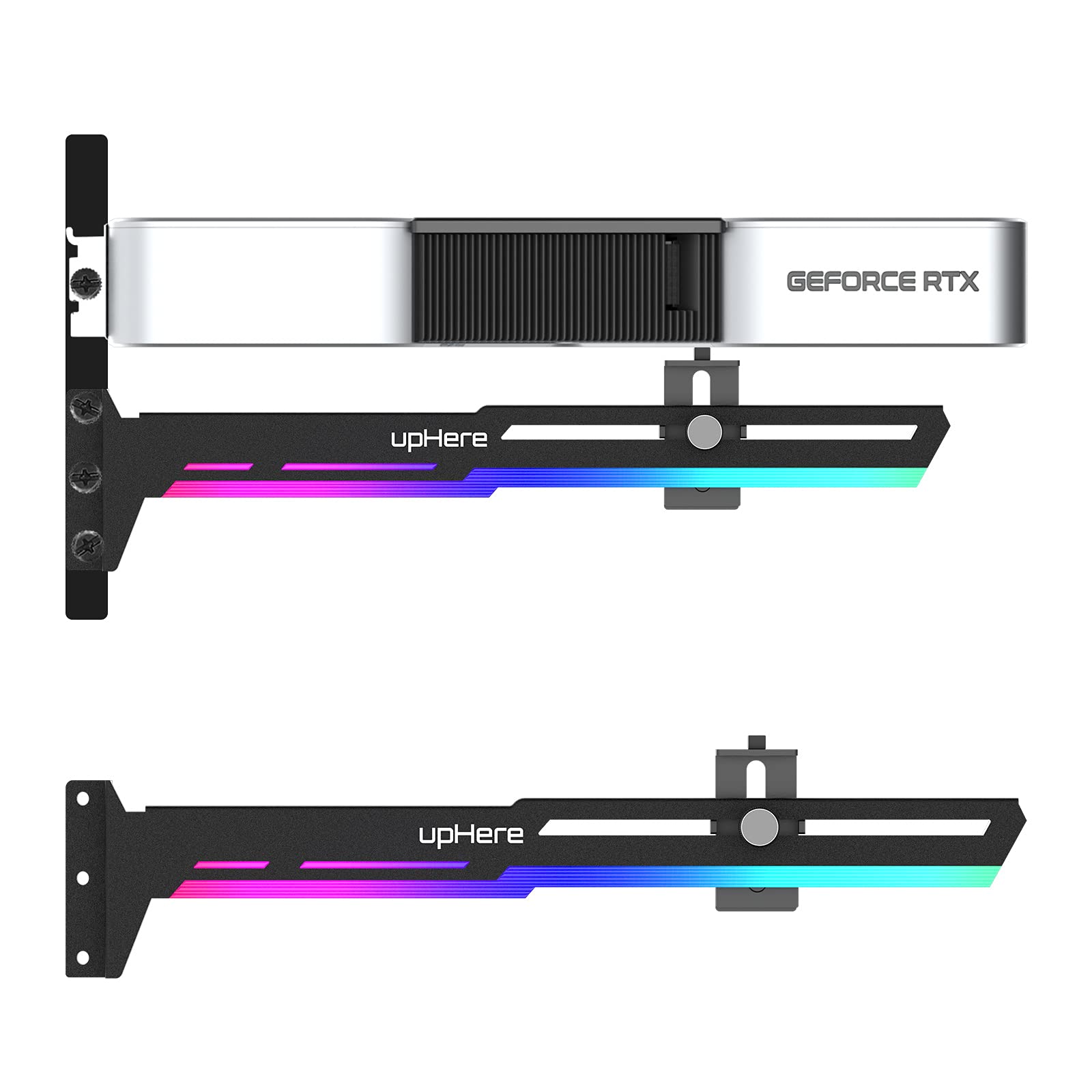 upHere GPU Scheda di Supporto LED ARGB Scheda Grafica Scheda Video per Supporto a Sfera/Custodia per Frame, schede Singole o Doppie,G276ARGB