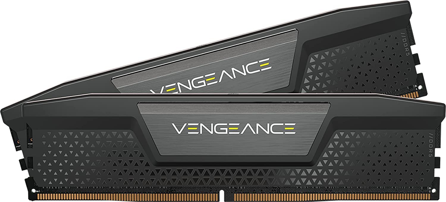 CORSAIR VENGEANCE DDR5 RAM 64GB (2x32GB) 6000MHz CL30 Intel XMP Compatibile iCUE Memoria per Computer - Nero (CMK64GX5M2B6000C30)