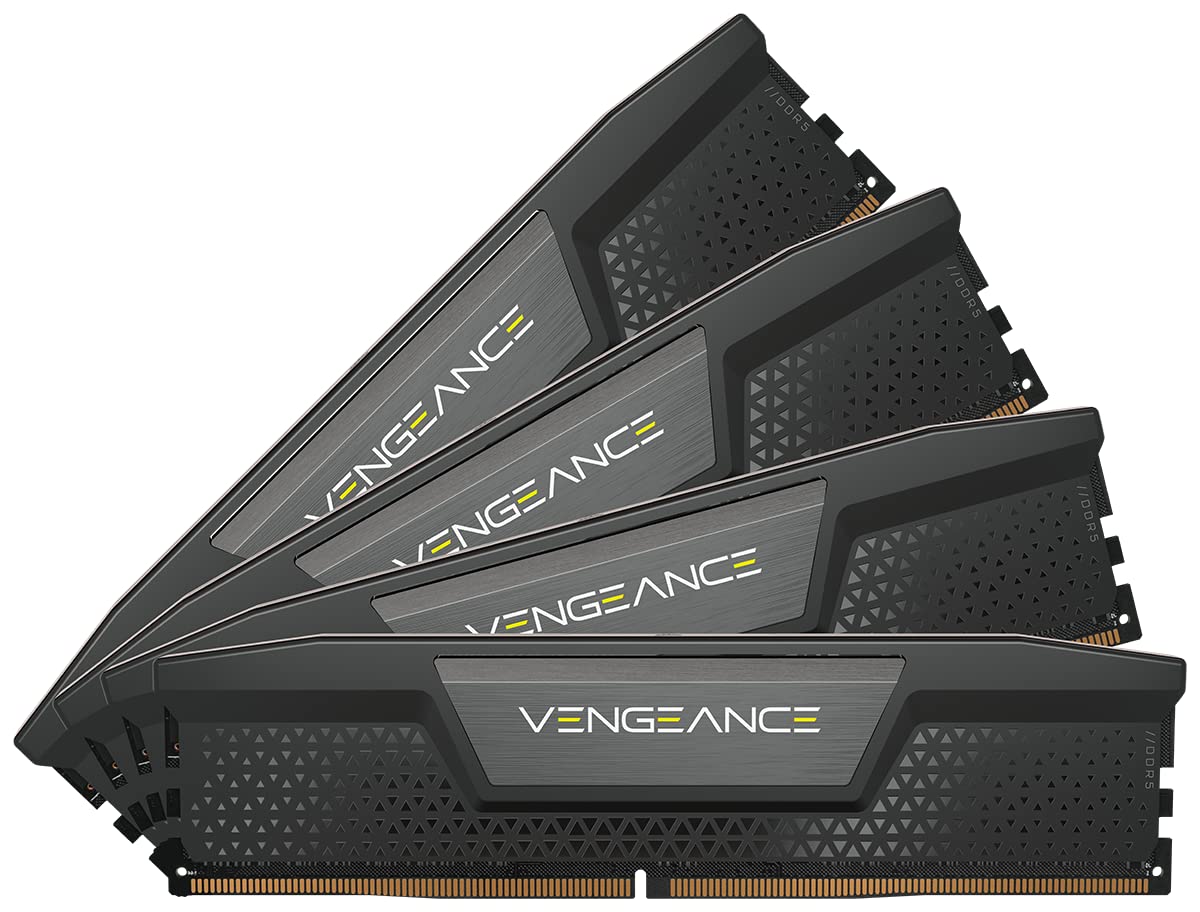 CORSAIR VENGEANCE DDR5 RAM 96GB (4x24GB) 5600MHz CL40 Intel XMP Memoria Per Computer Compatibile iCUE - Nero (CMK96GX5M4B5600C40)