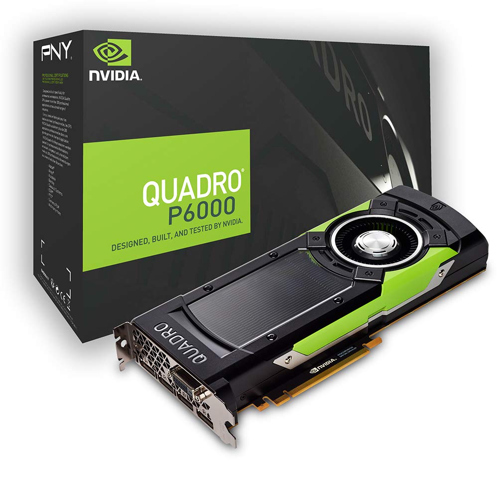 PNY Quadro P6000 Professional Scheda grafica 24GB GDDR5 PCI Express 3.0 x16, doppio slot, 4x DisplayPort, 1x DVI-I DL, supporto 5K, ventola attiva ultrasilenziosa