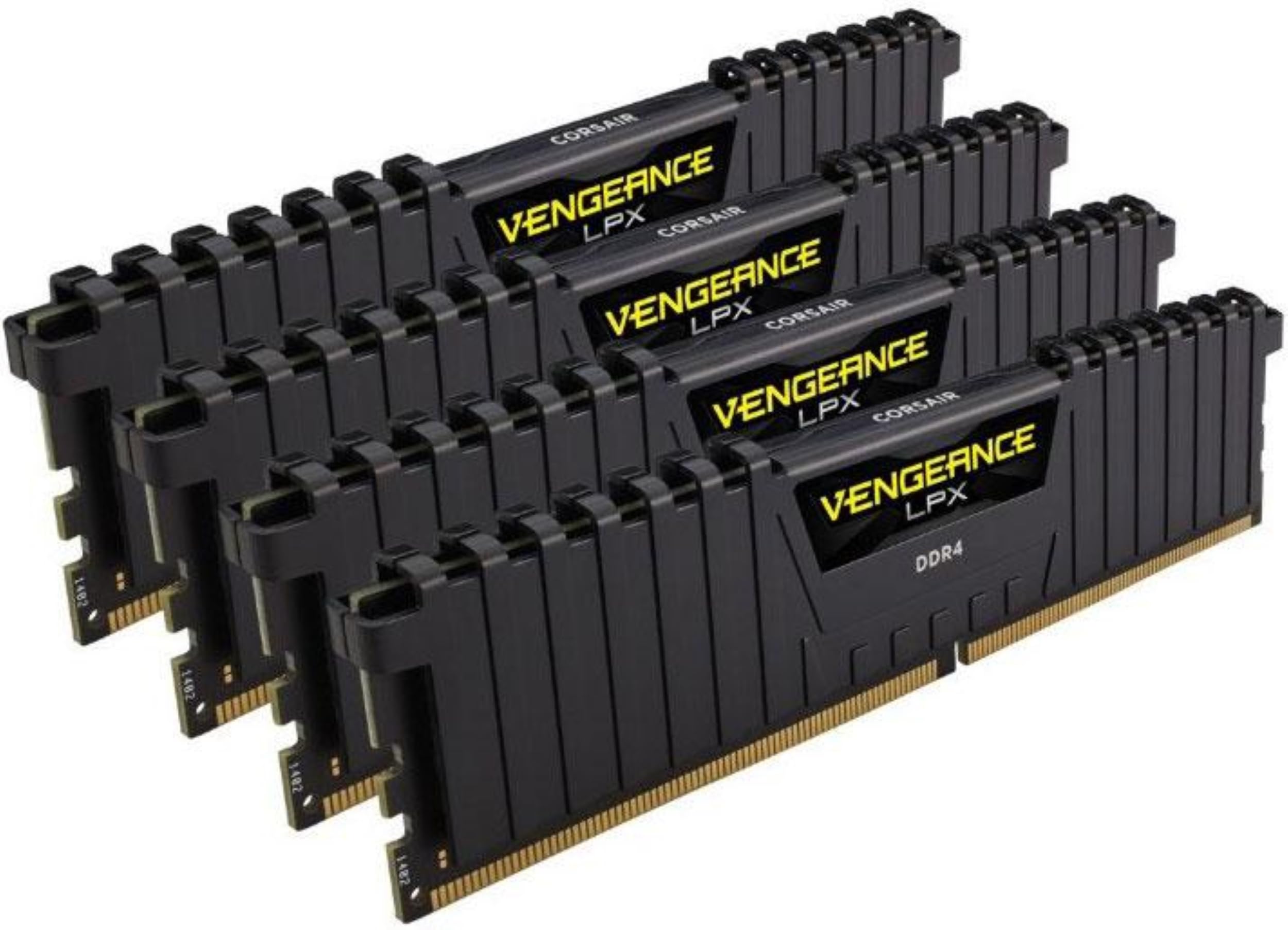 Corsair Vengeance LPX Memorie per Desktop a Elevate Prestazioni, 64 GB (4 X 16 GB), DDR4, 3200 MHz, C16 XMP 2.0, Nero