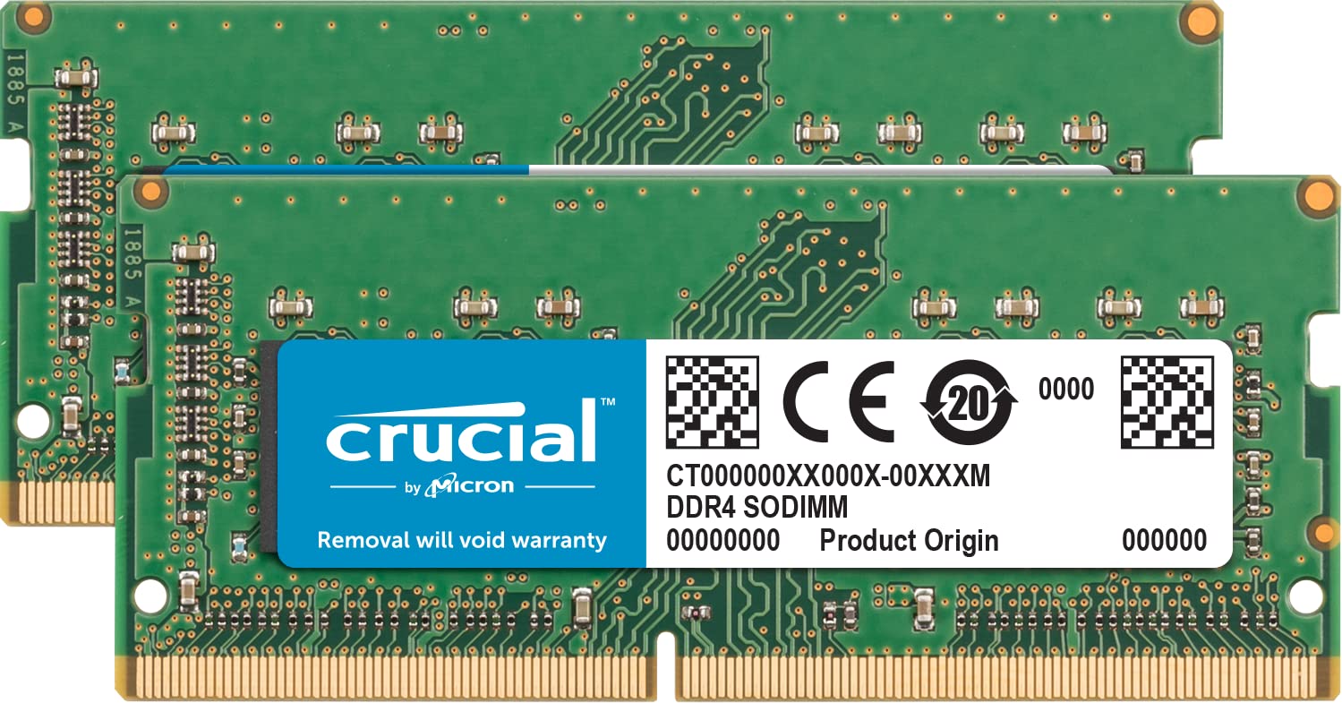 Crucial RAM CT2K16G4SFD832A Kit da 32GB (2x16GB) DDR4 3200MHz CL22 (o 2933MHz o 2666MHz) Memoria Laptop