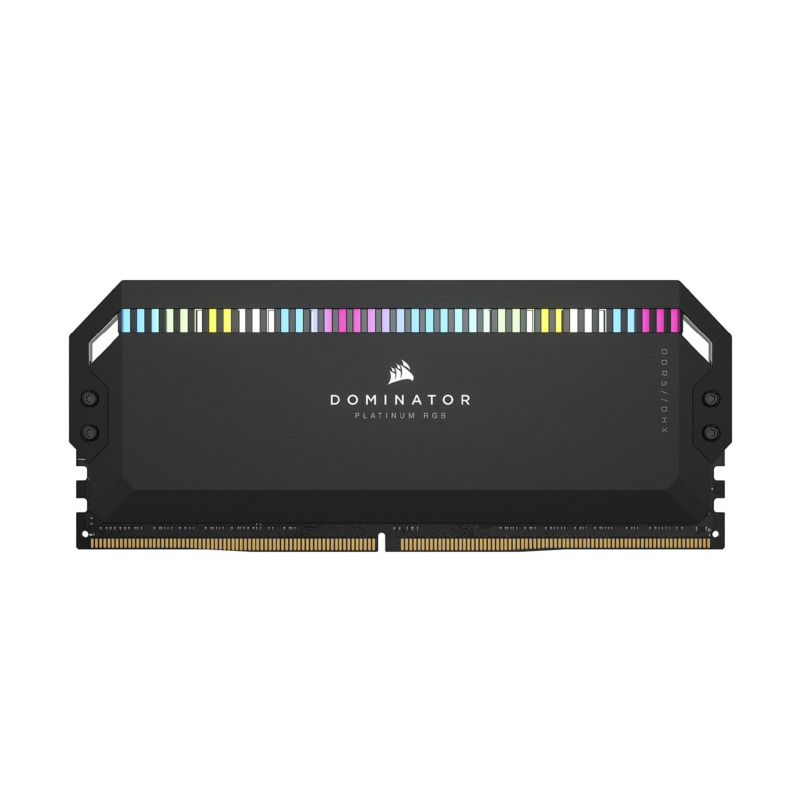 Corsari Memoria desktop Dominator Platinum RGB DDR5 da 32 GB (2x16 GB) 5600 MHz C36 (regolazione della tensione integrata, raffreddamento DHX brevettato, 12 LED RGB, compatibile con Intel) Sable