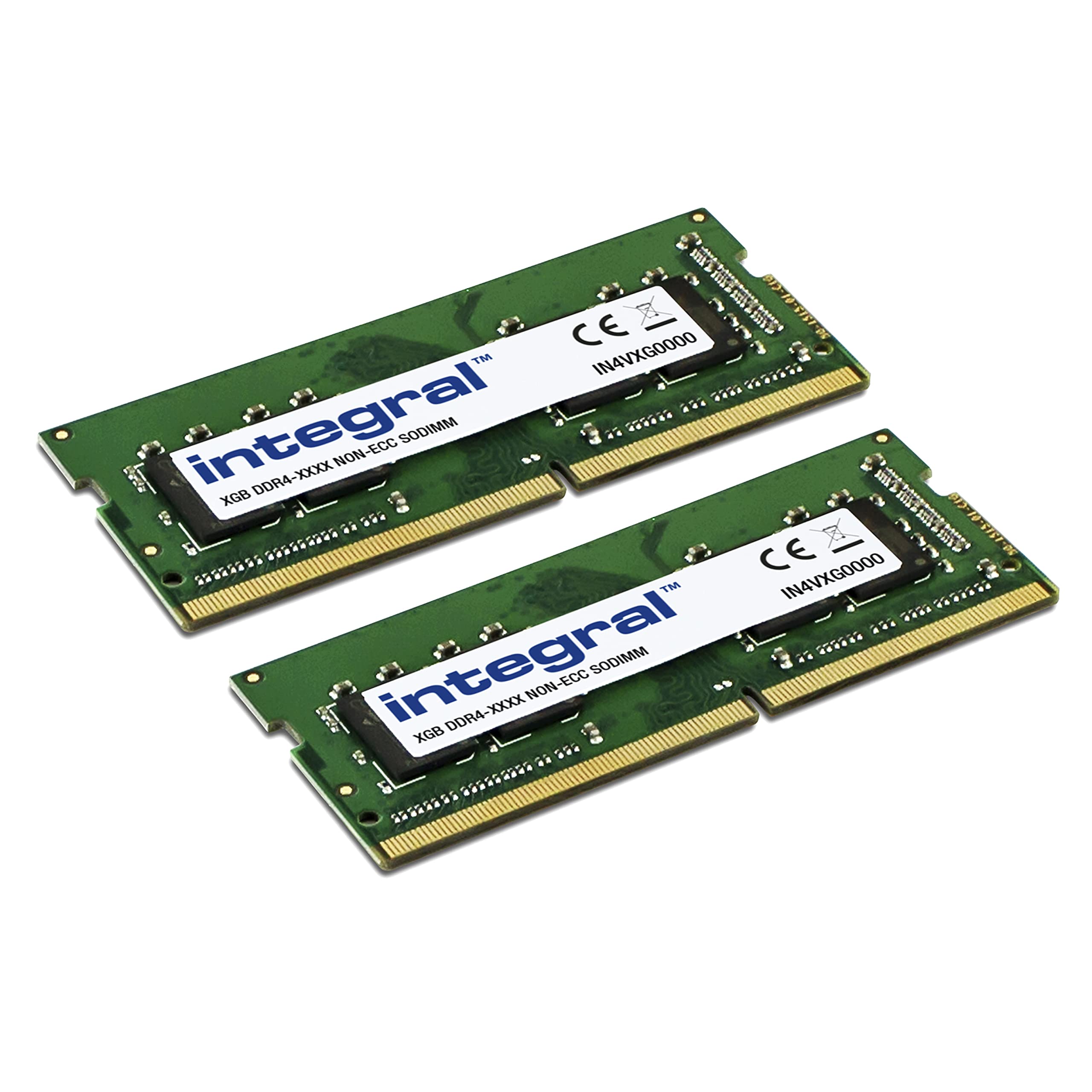 Integral, kit moduli di memoria computer portatile per PC e Mac, 32GB (2 x 16GB) DDR4-2400 DIMM CL15, IN4V16GNDLRXK2, colore: verde