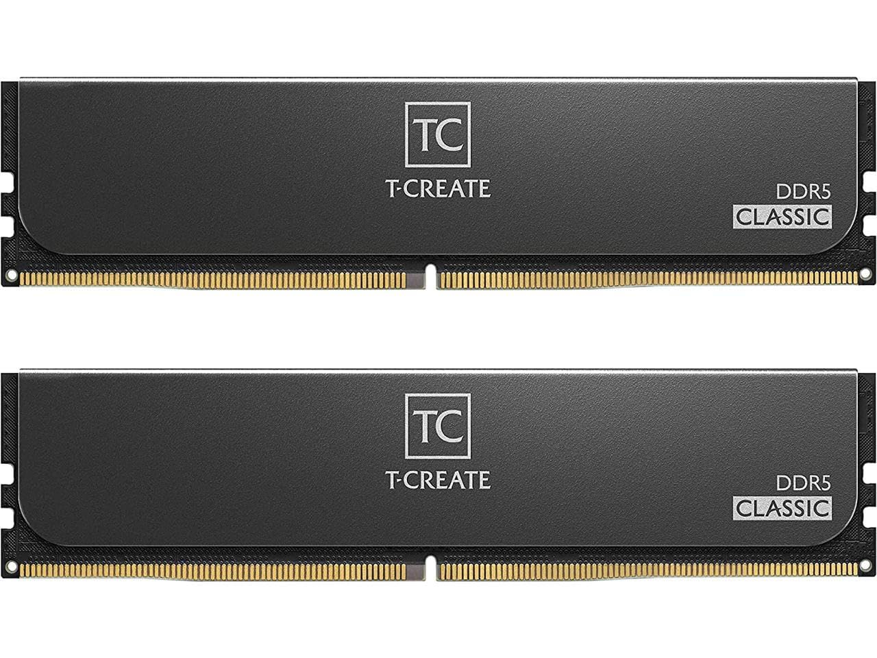 TEAMGROUP T-Create Classic 10L DDR5 32GB Kit (2 x 16GB) 5600MHz (PC5-44800) CL46 Hynix IC modulo di memoria RAM per desktop, supporta Intel e AMD - CTCCD532G5600HC46DC01, Black-UDIMM