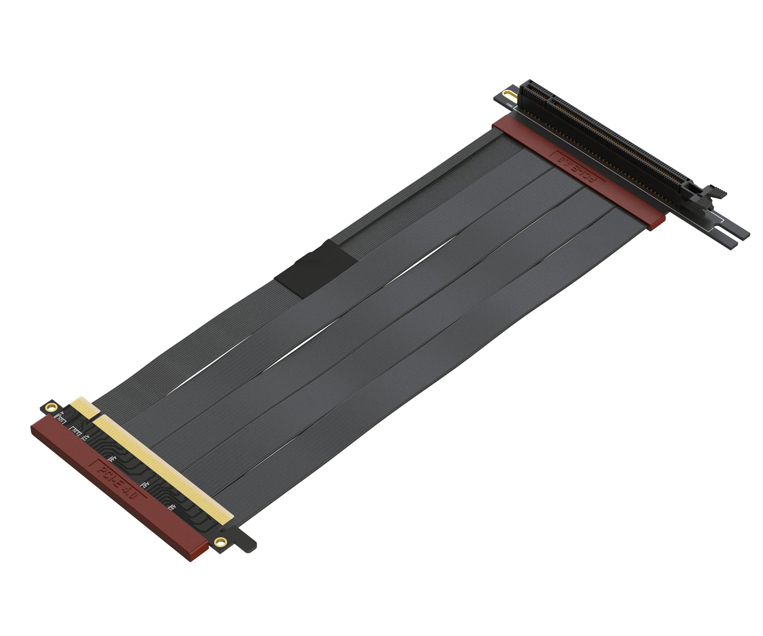 LINKUP - Ultra PCIe 4.0 X16 cavo riser Connettore schermato gaming PCI Express gen4 Reverse PCIE con spina a 270 gradi (24cm) Compatibile con NZXT H1 senza viti