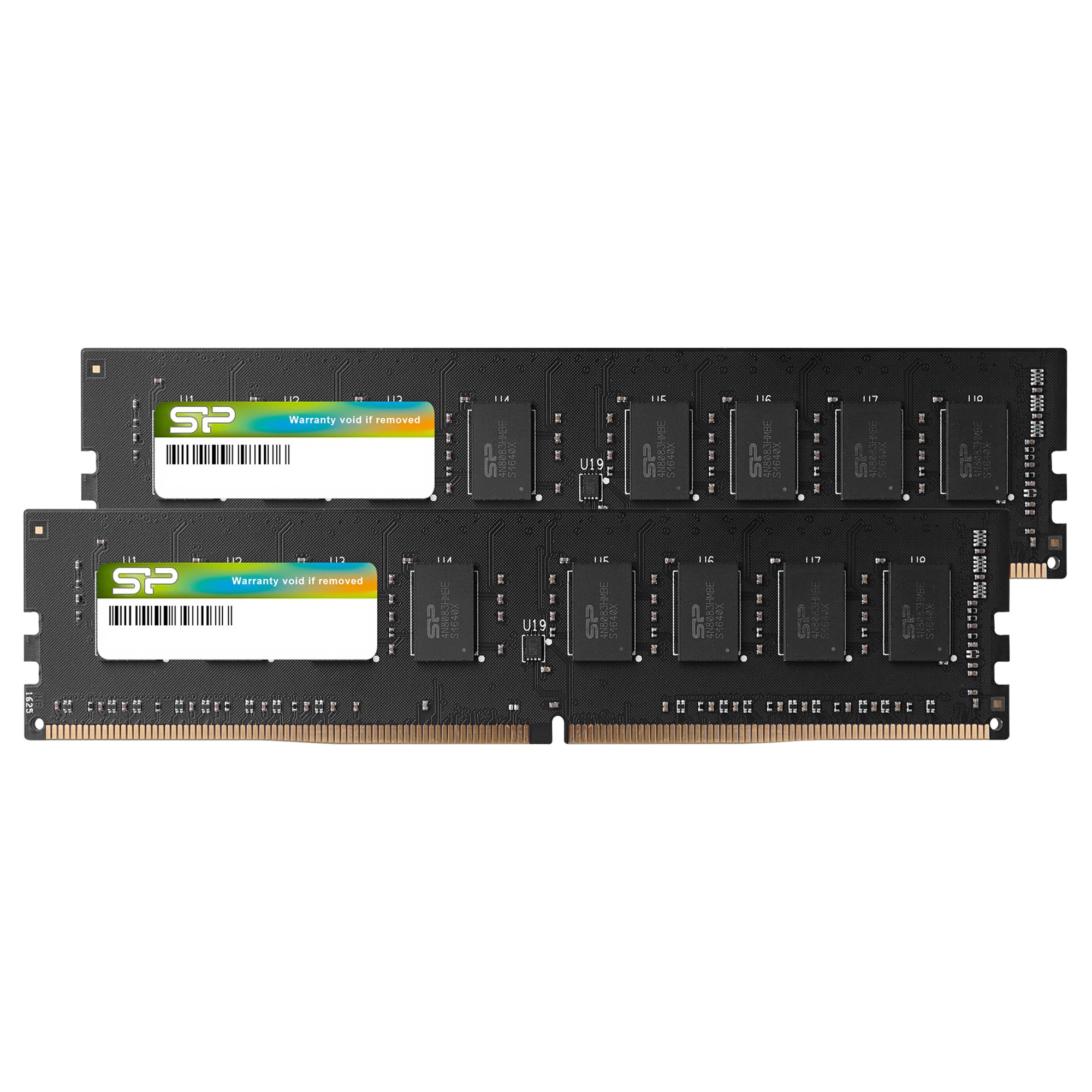 Silicon Power - Kit di Memoria da 16 GB (2 x 8 GB) DDR4-RAM-2400 MHz (PC4 19200) 288 Pin 1,2 V, Non ECC, unbuffered, 16 GB-UDIMM, per Desktop
