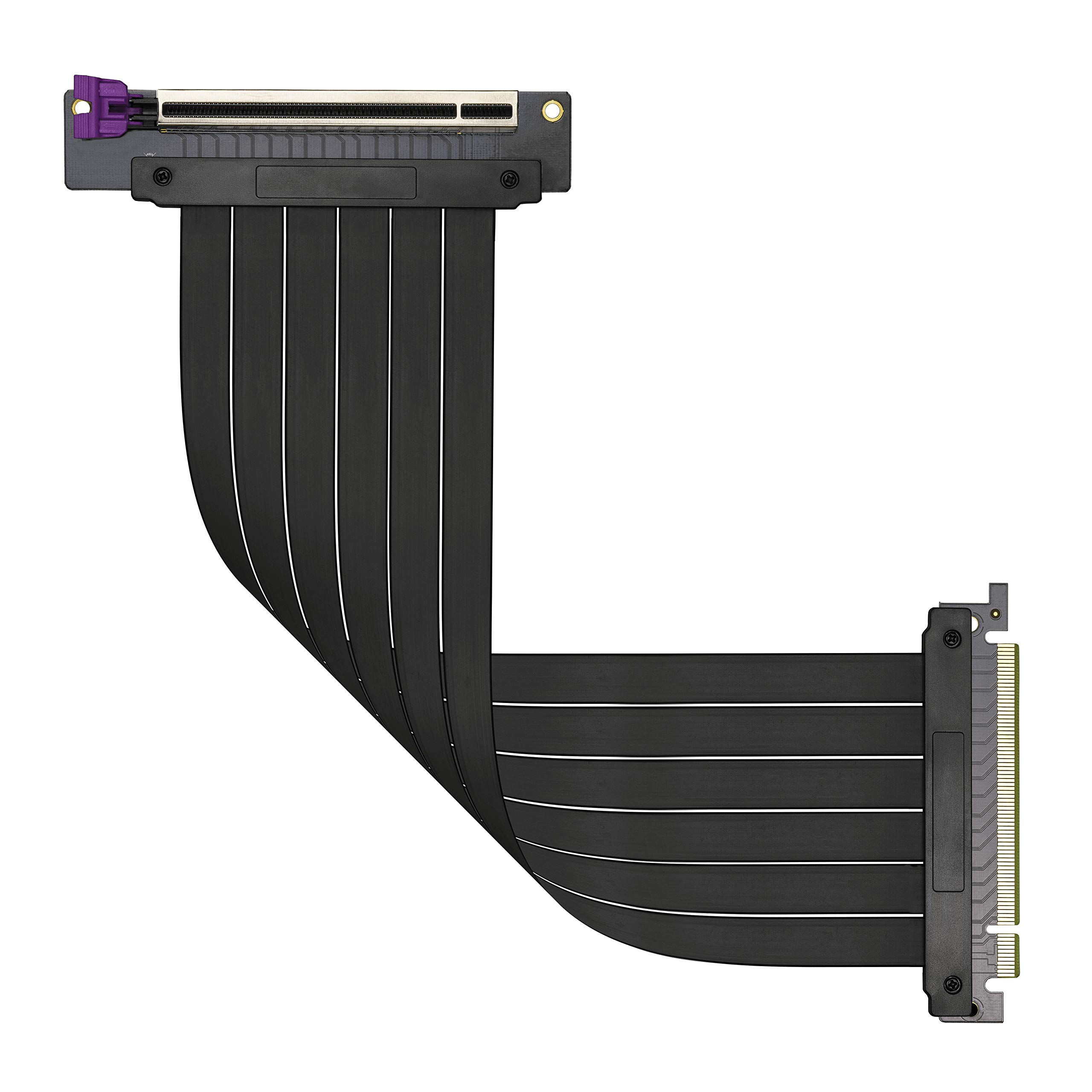 Cooler Master MasterAccessory Cavo Riser PCIe 3.0 x16 Ver. 2 - Schermato EMI, cavo TPE ultra flessibile, slot PCI rinforzati, connettori pin dorati, involucro protettivo ABS - 300mm