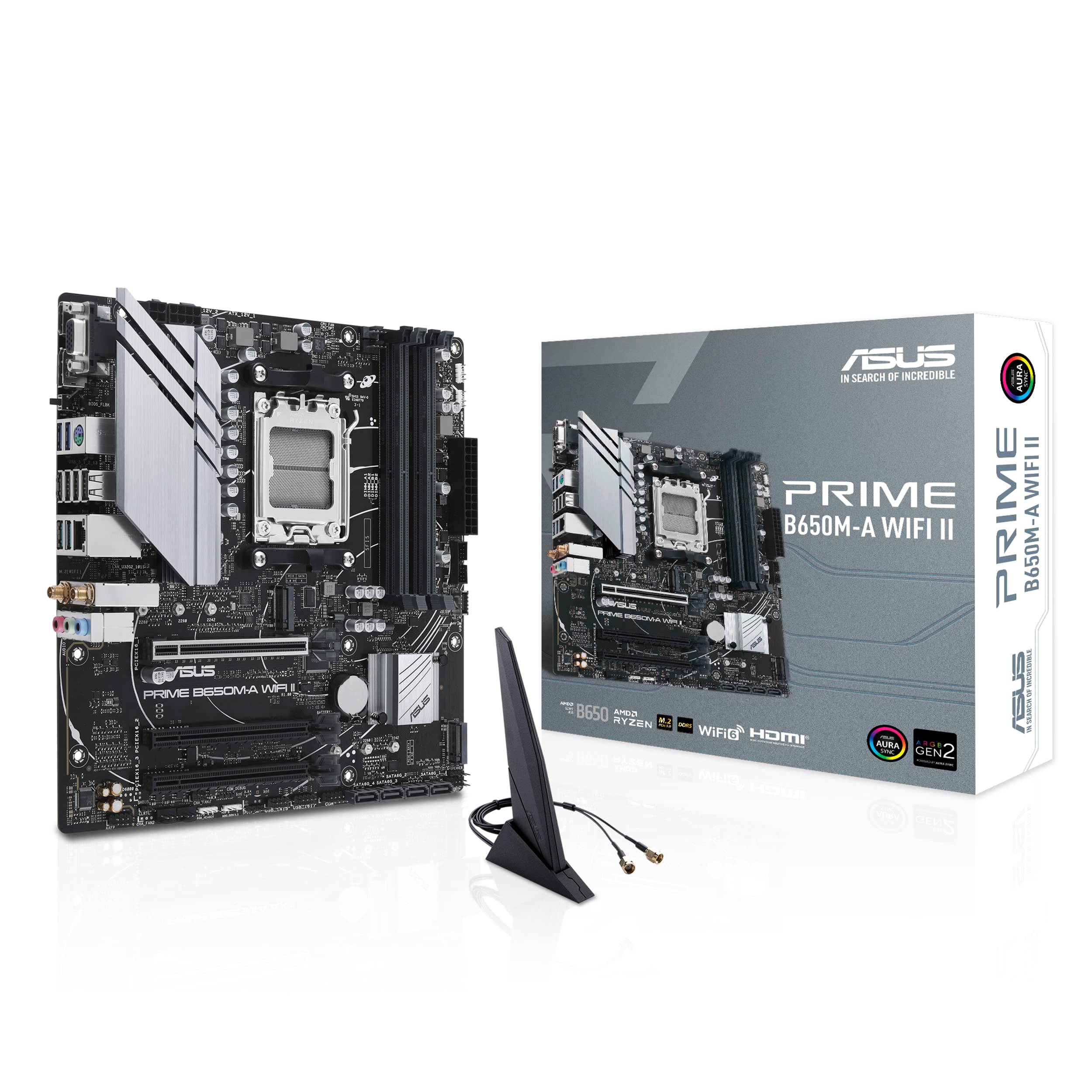 ASUS B650EM MAX GAMING WIFI, Scheda Madre AMD mATX, Slot DDR5, PCIe 5.0 Ready, Tre Slot M.2, Wi-Fi 6, Ethernet Realtek 1Gb, DisplayPort, HDMI, Porte USB-A e USB-C da 10Gbps, BIOS FlashBack, Aura Sync